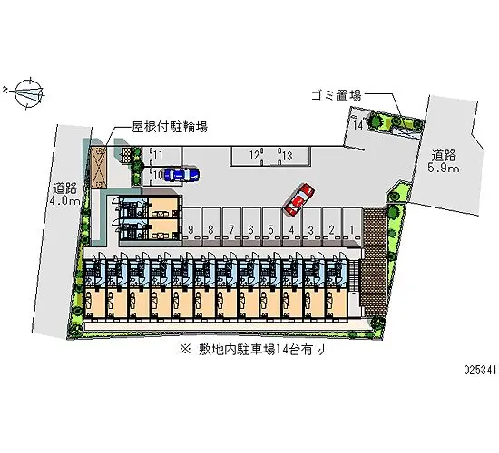 ★手数料０円★上尾市瓦葺 月極駐車場